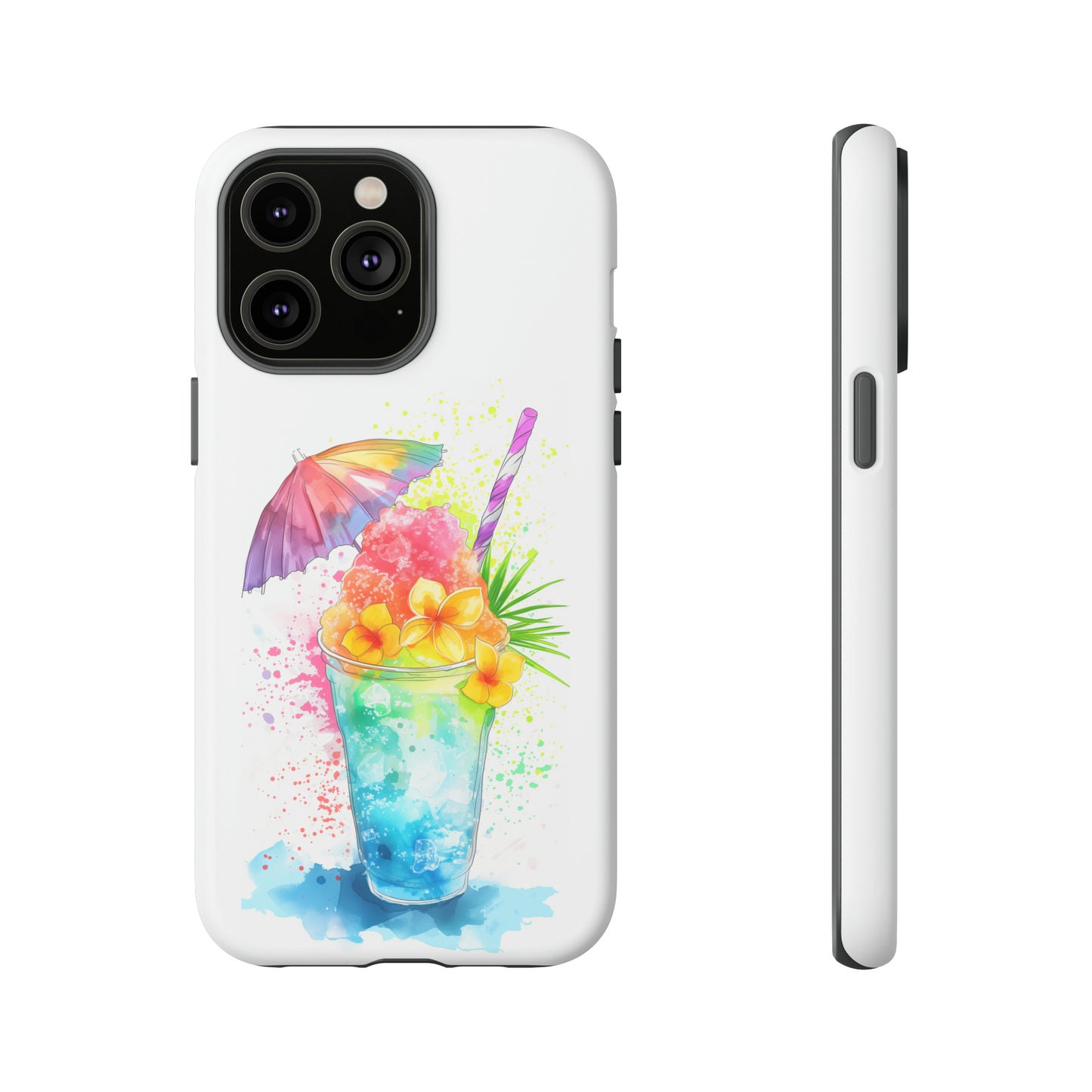 Shave Ice Plumerias Hawaiian Tropical Phone Case, 808, Island Tropics, Wireless Compatible, Protective Cell Case iPhone, Samsung, Pixel