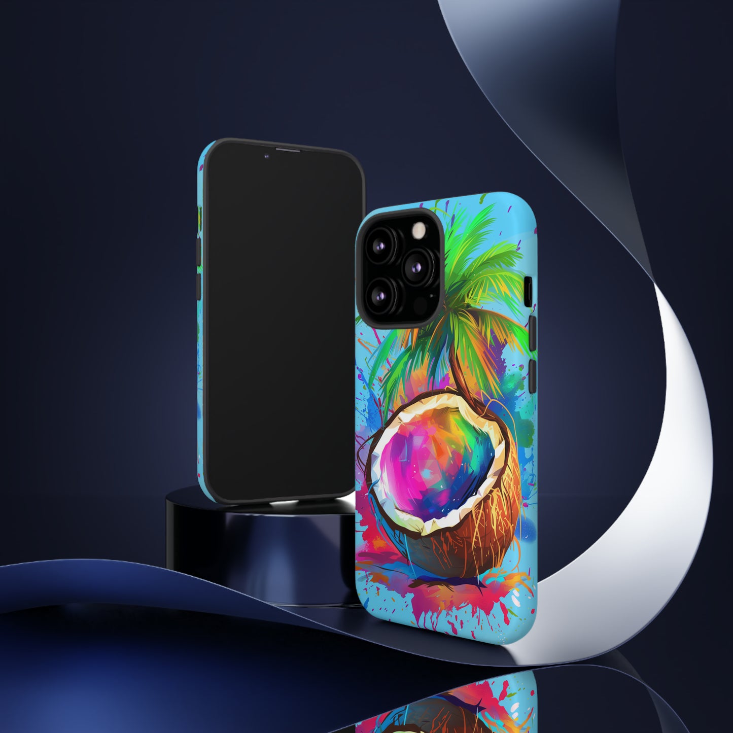 Coconut Colorful Hawaiian Tropical Phone Case, 808, Island Tropics, Wireless Compatible, Protective Cell Phone Case iPhone, Samsung, Pixel