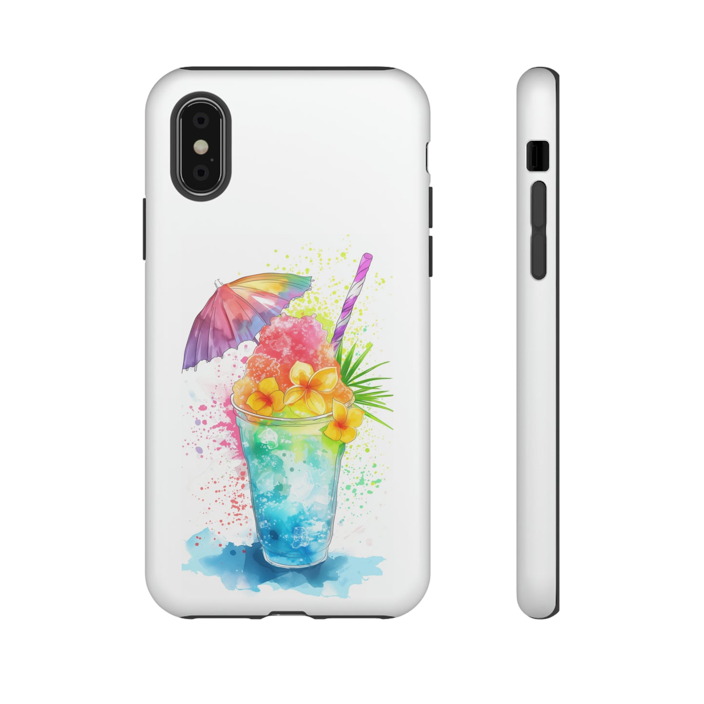 Shave Ice Plumerias Hawaiian Tropical Phone Case, 808, Island Tropics, Wireless Compatible, Protective Cell Case iPhone, Samsung, Pixel