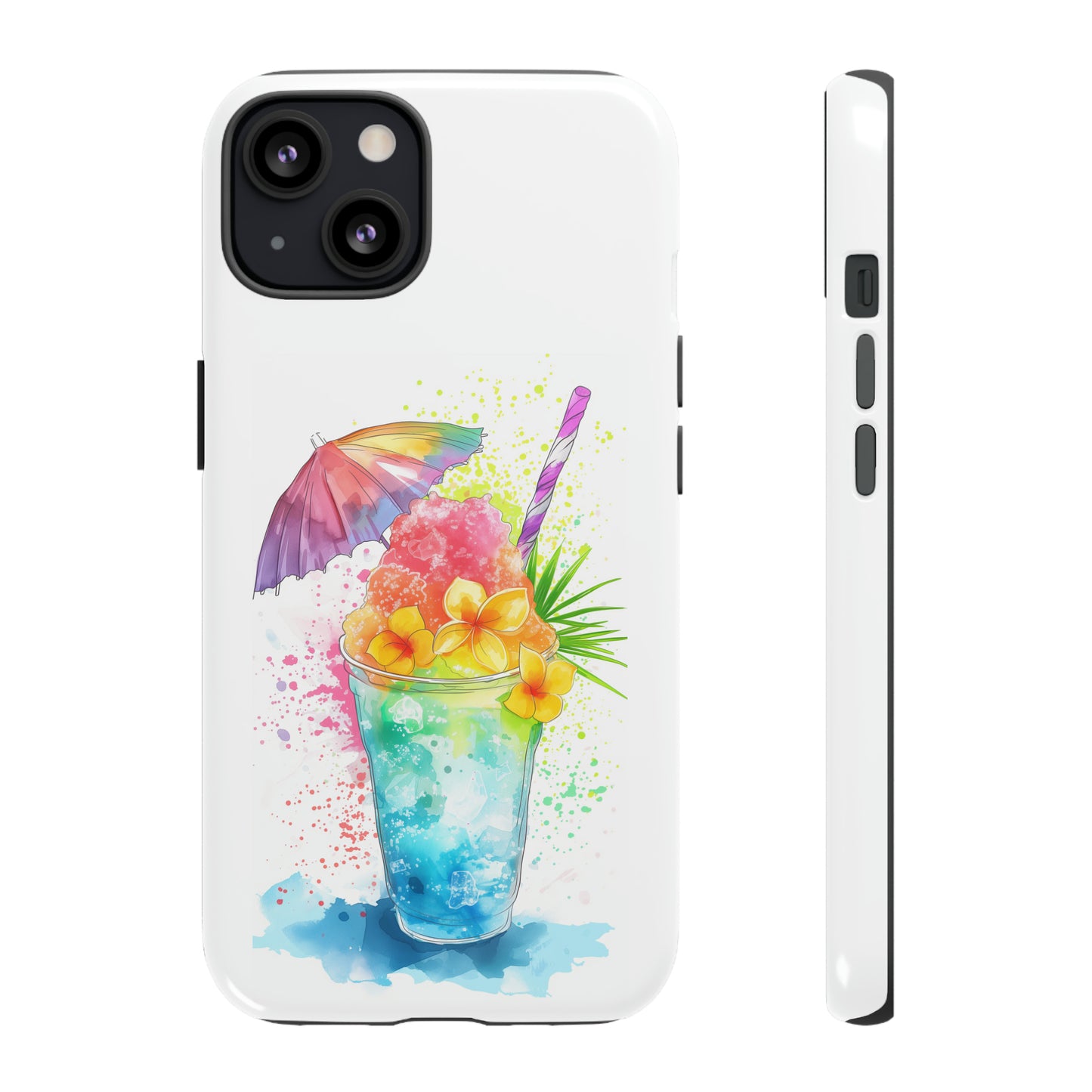 Shave Ice Plumerias Hawaiian Tropical Phone Case, 808, Island Tropics, Wireless Compatible, Protective Cell Case iPhone, Samsung, Pixel