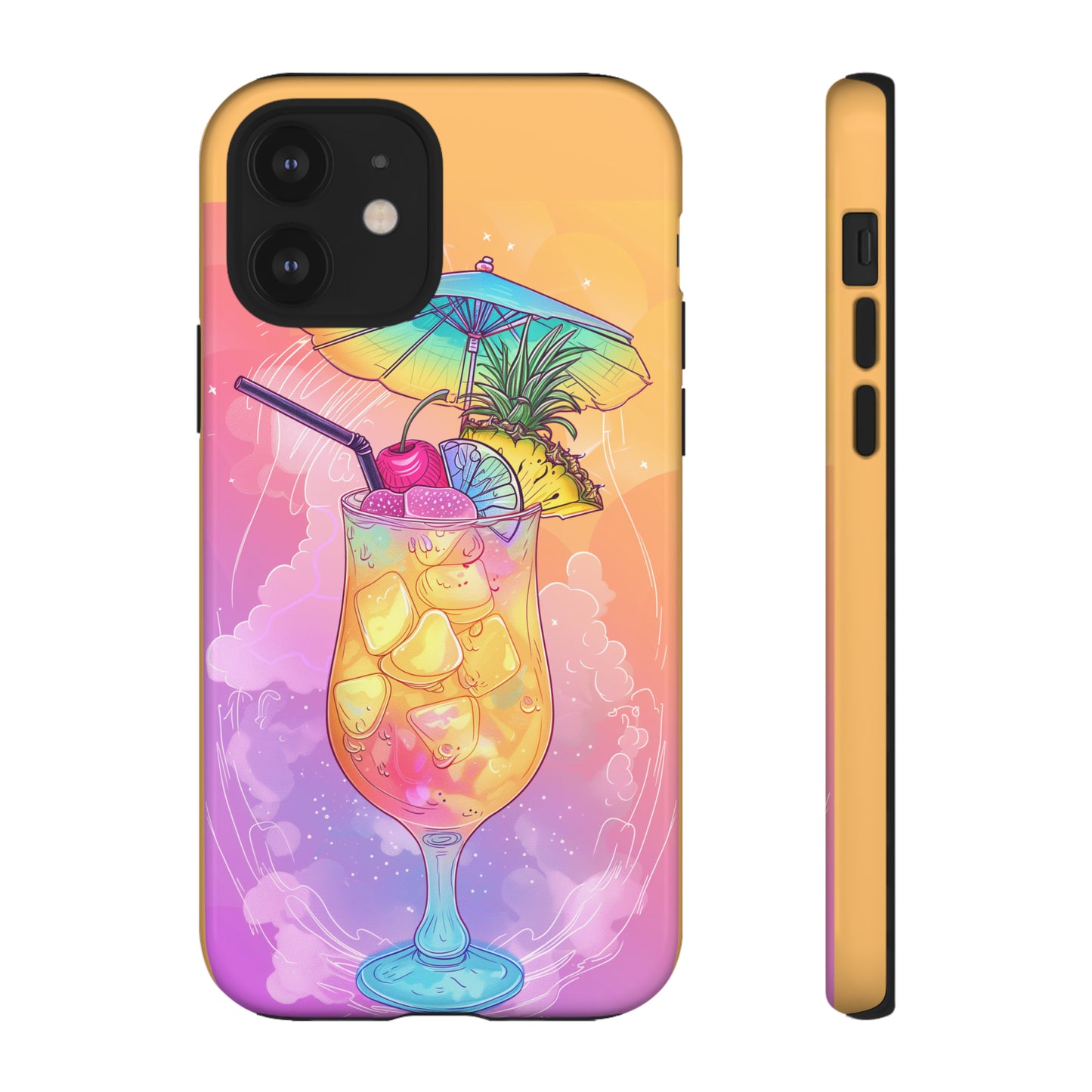 Pina Colada Cocktail Hawaiian Tropical Phone Case, Island Tropics, Wireless Compatible, Protective Cell Phone Case iPhone, Samsung, Pixel
