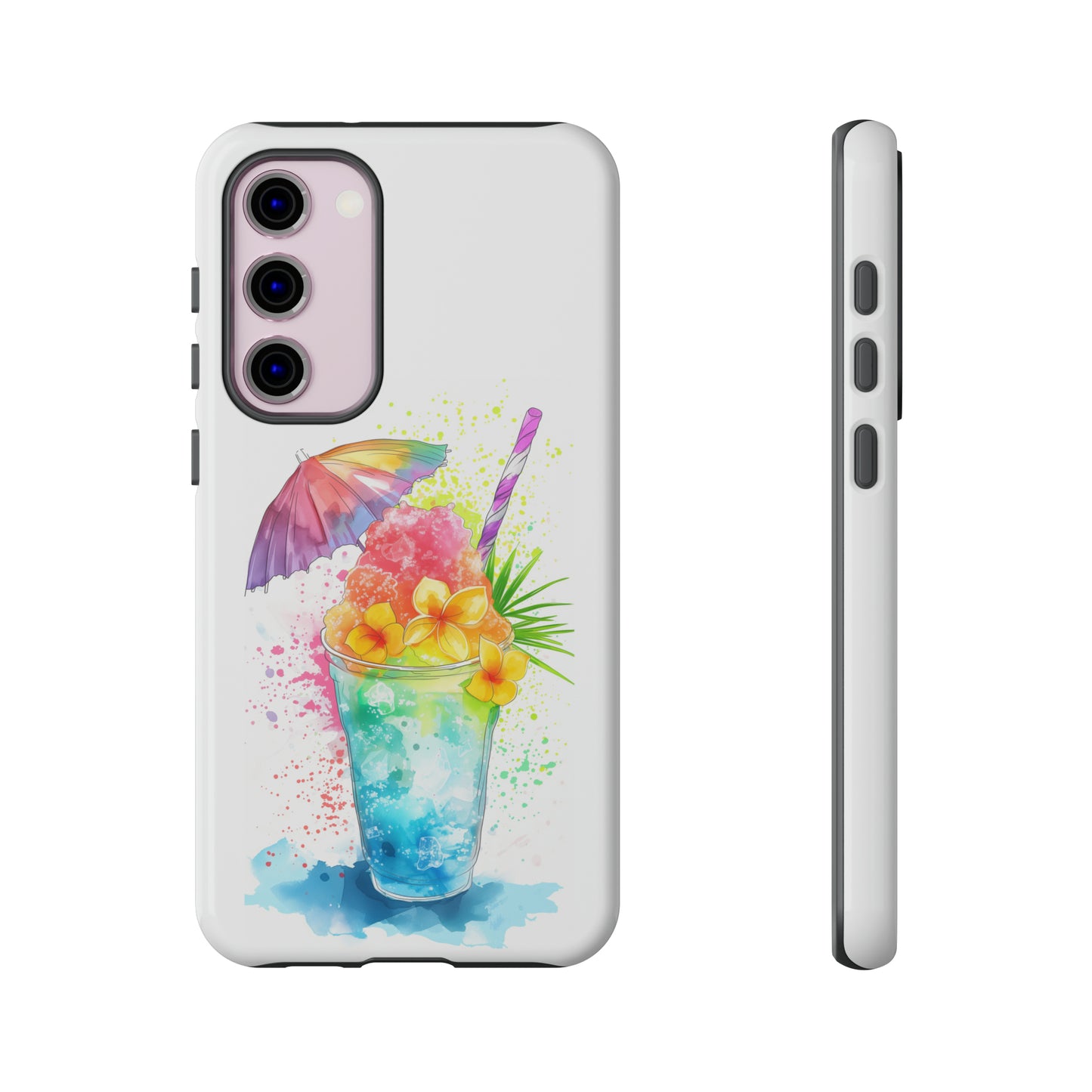 Shave Ice Plumerias Hawaiian Tropical Phone Case, 808, Island Tropics, Wireless Compatible, Protective Cell Case iPhone, Samsung, Pixel