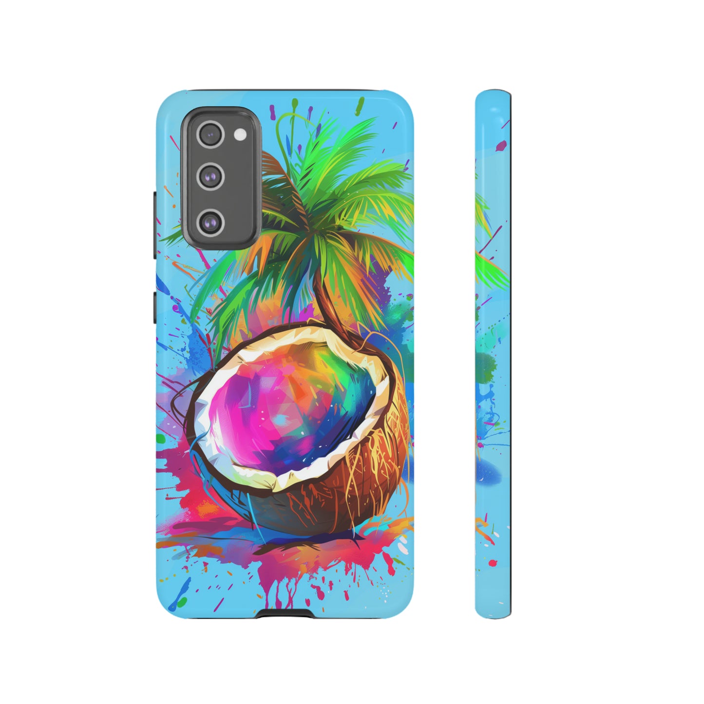 Coconut Colorful Hawaiian Tropical Phone Case, 808, Island Tropics, Wireless Compatible, Protective Cell Phone Case iPhone, Samsung, Pixel