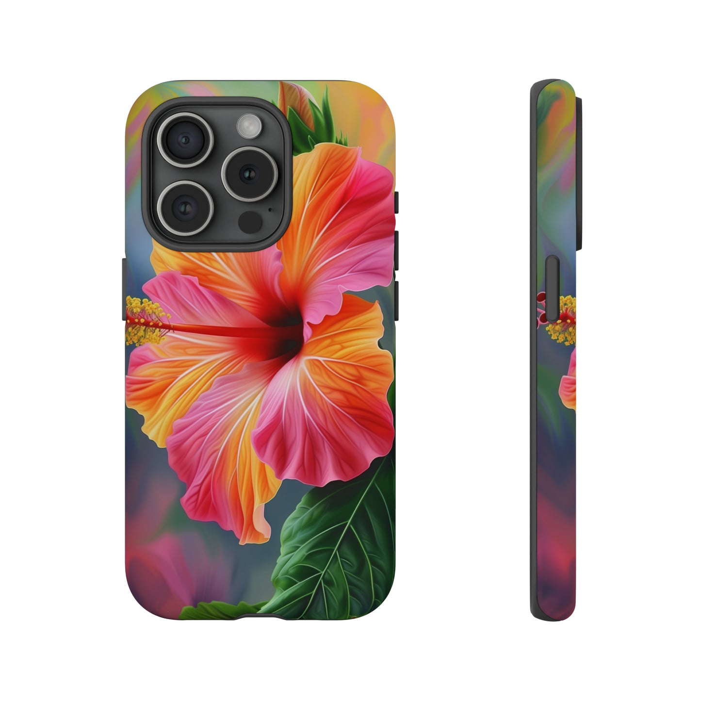 Hibiscus Flower Hawaiian Phone Case, Tropical, Wireless Compatible, Protective Cell Phone Case for iPhone, Samsung, Pixel phones