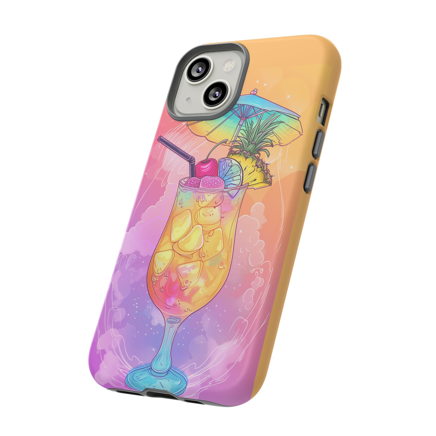 Pina Colada Cocktail Hawaiian Tropical Phone Case, Island Tropics, Wireless Compatible, Protective Cell Phone Case iPhone, Samsung, Pixel