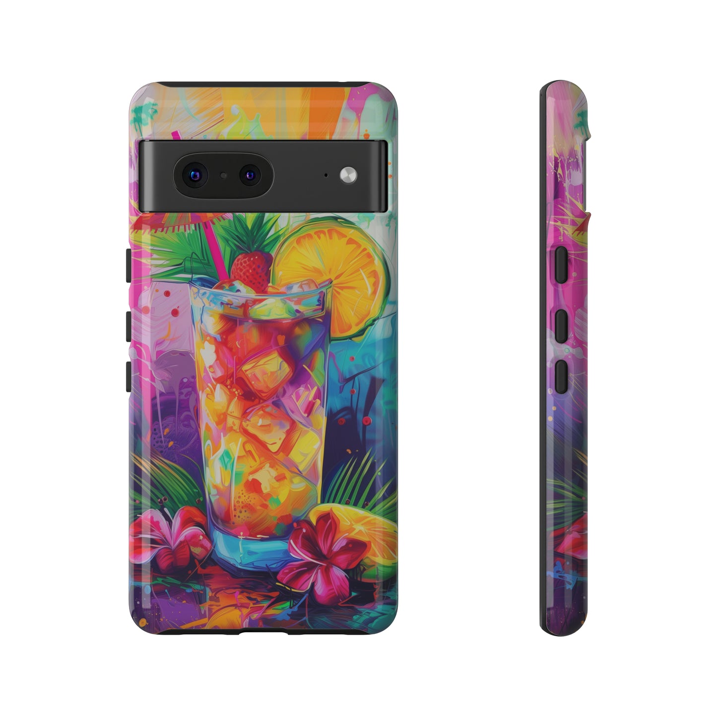Mai Tai Cocktail Hawaiian Tropical Phone Case, 808, Island Tropics, Wireless Compatible, Protective Cell Phone Case iPhone, Samsung, Pixel