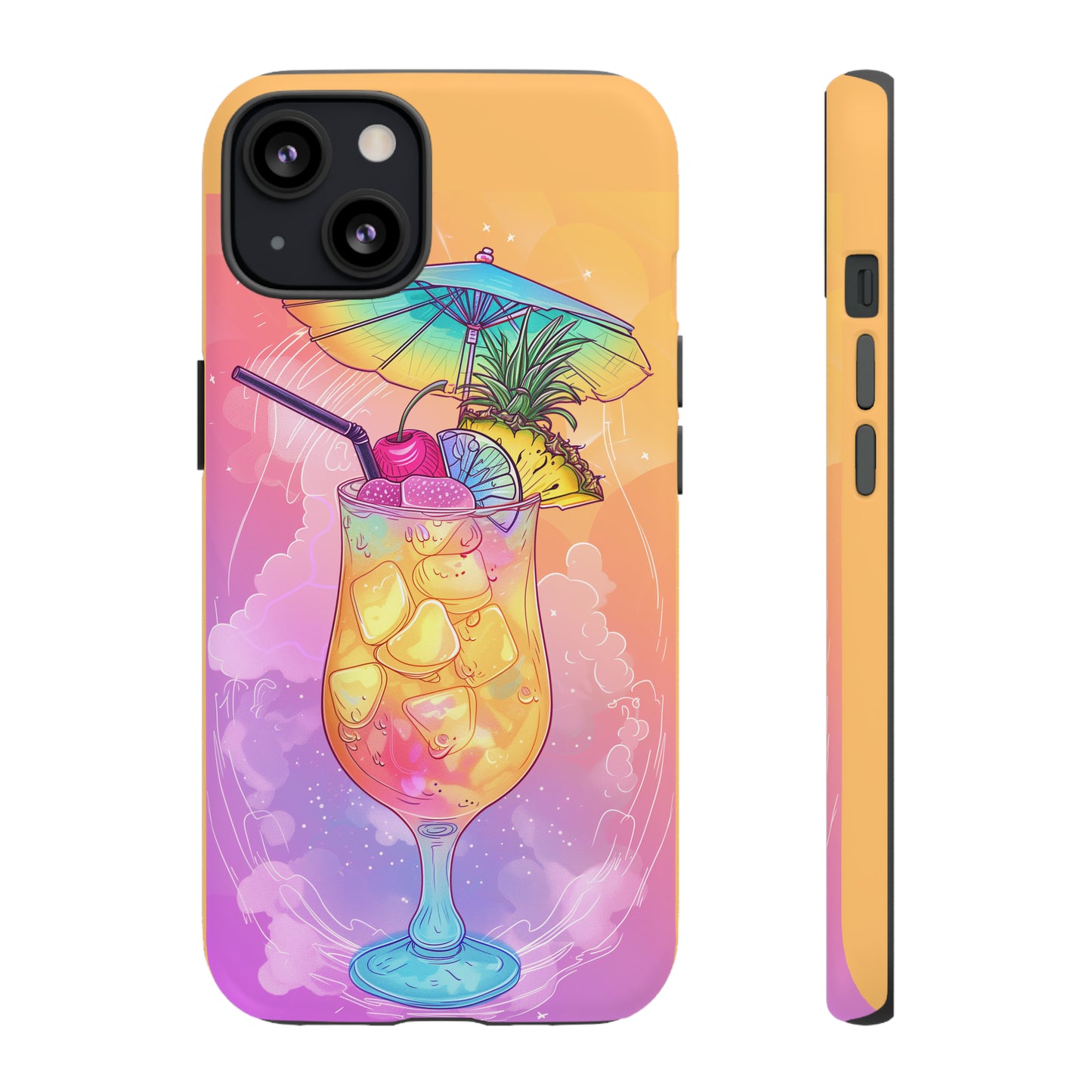 Pina Colada Cocktail Hawaiian Tropical Phone Case, Island Tropics, Wireless Compatible, Protective Cell Phone Case iPhone, Samsung, Pixel