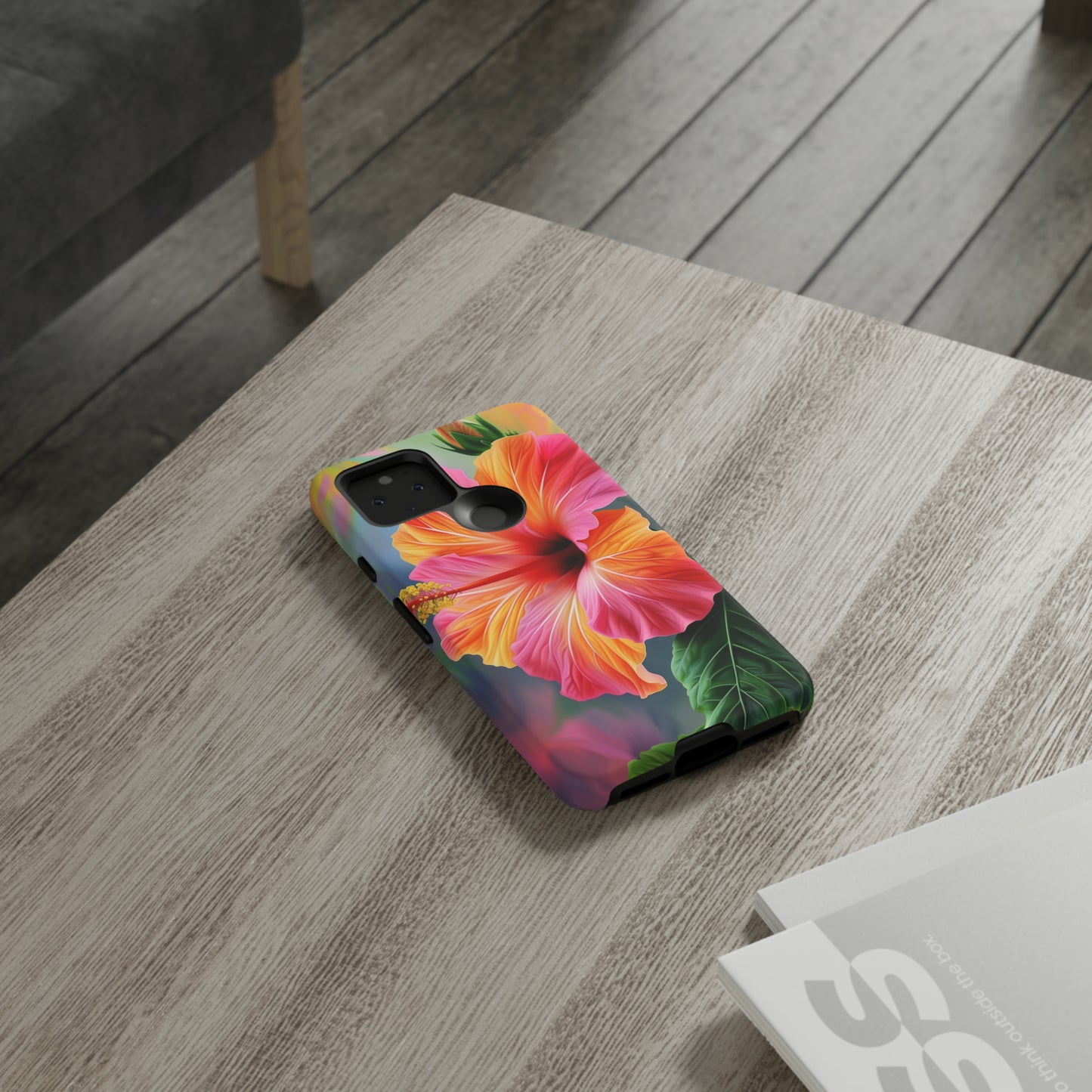 Hibiscus Flower Hawaiian Phone Case, Tropical, Wireless Compatible, Protective Cell Phone Case for iPhone, Samsung, Pixel phones