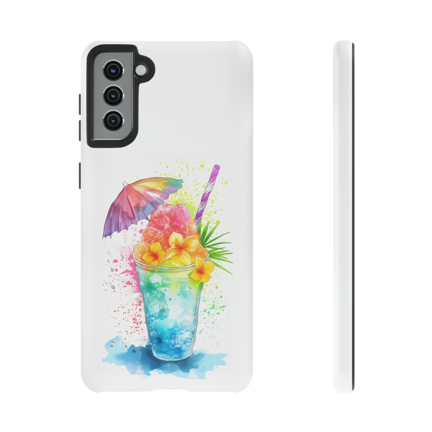 Shave Ice Plumerias Hawaiian Tropical Phone Case, 808, Island Tropics, Wireless Compatible, Protective Cell Case iPhone, Samsung, Pixel