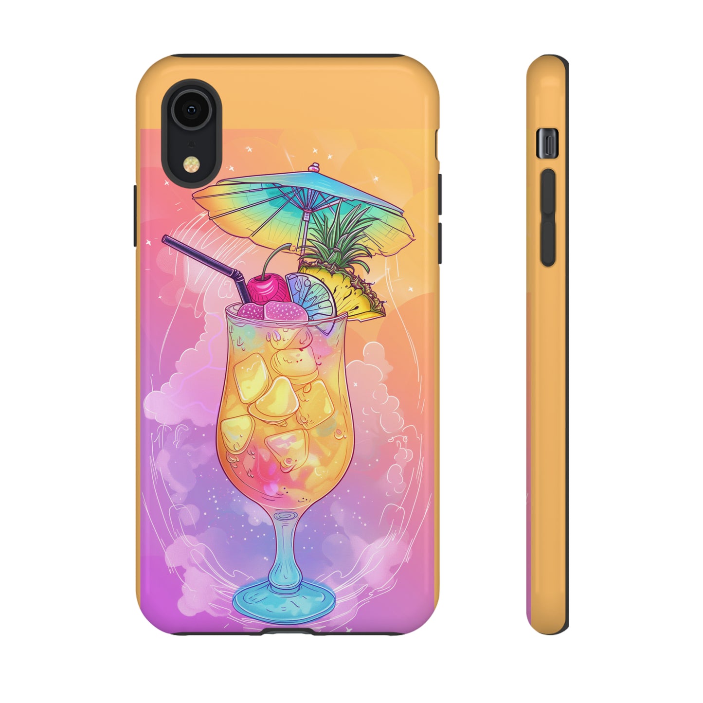 Pina Colada Cocktail Hawaiian Tropical Phone Case, Island Tropics, Wireless Compatible, Protective Cell Phone Case iPhone, Samsung, Pixel
