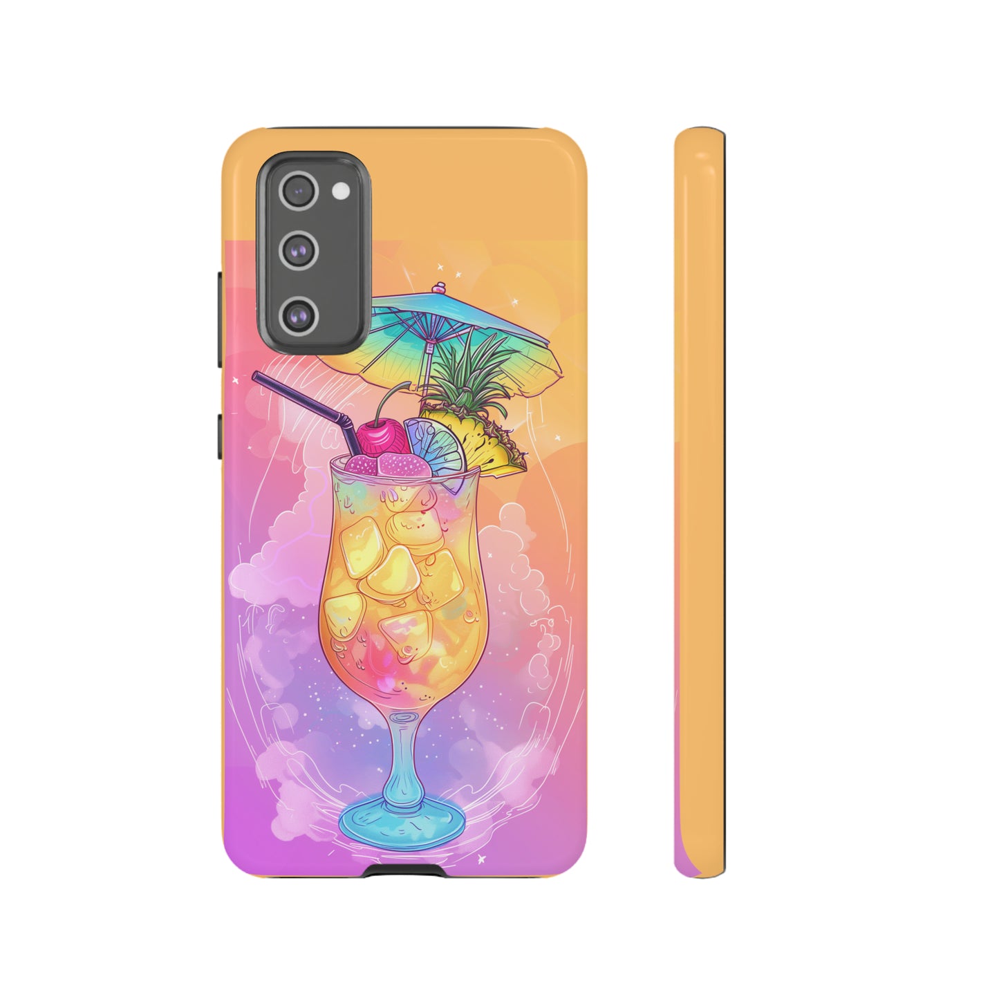 Pina Colada Cocktail Hawaiian Tropical Phone Case, Island Tropics, Wireless Compatible, Protective Cell Phone Case iPhone, Samsung, Pixel