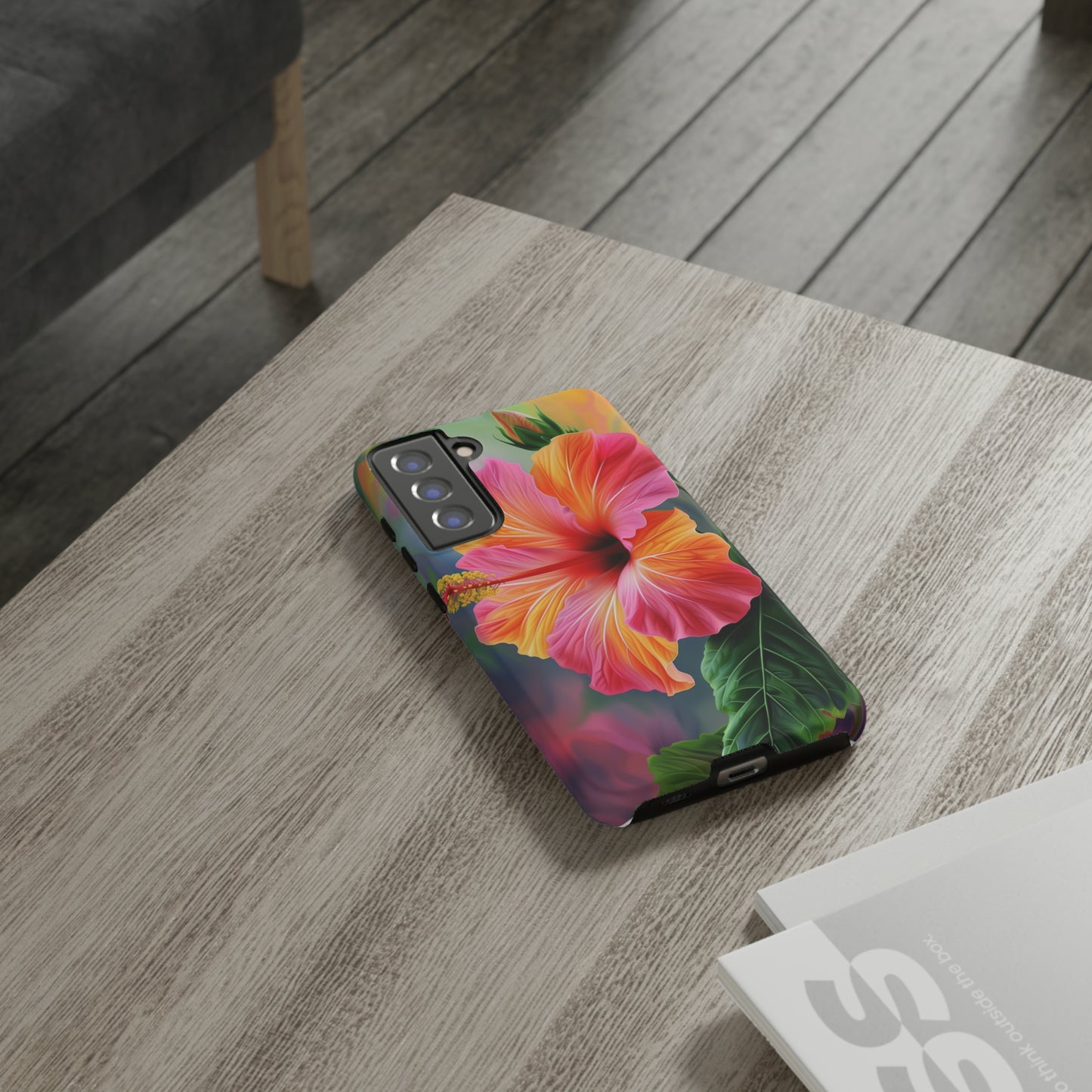 Hibiscus Flower Hawaiian Phone Case, Tropical, Wireless Compatible, Protective Cell Phone Case for iPhone, Samsung, Pixel phones