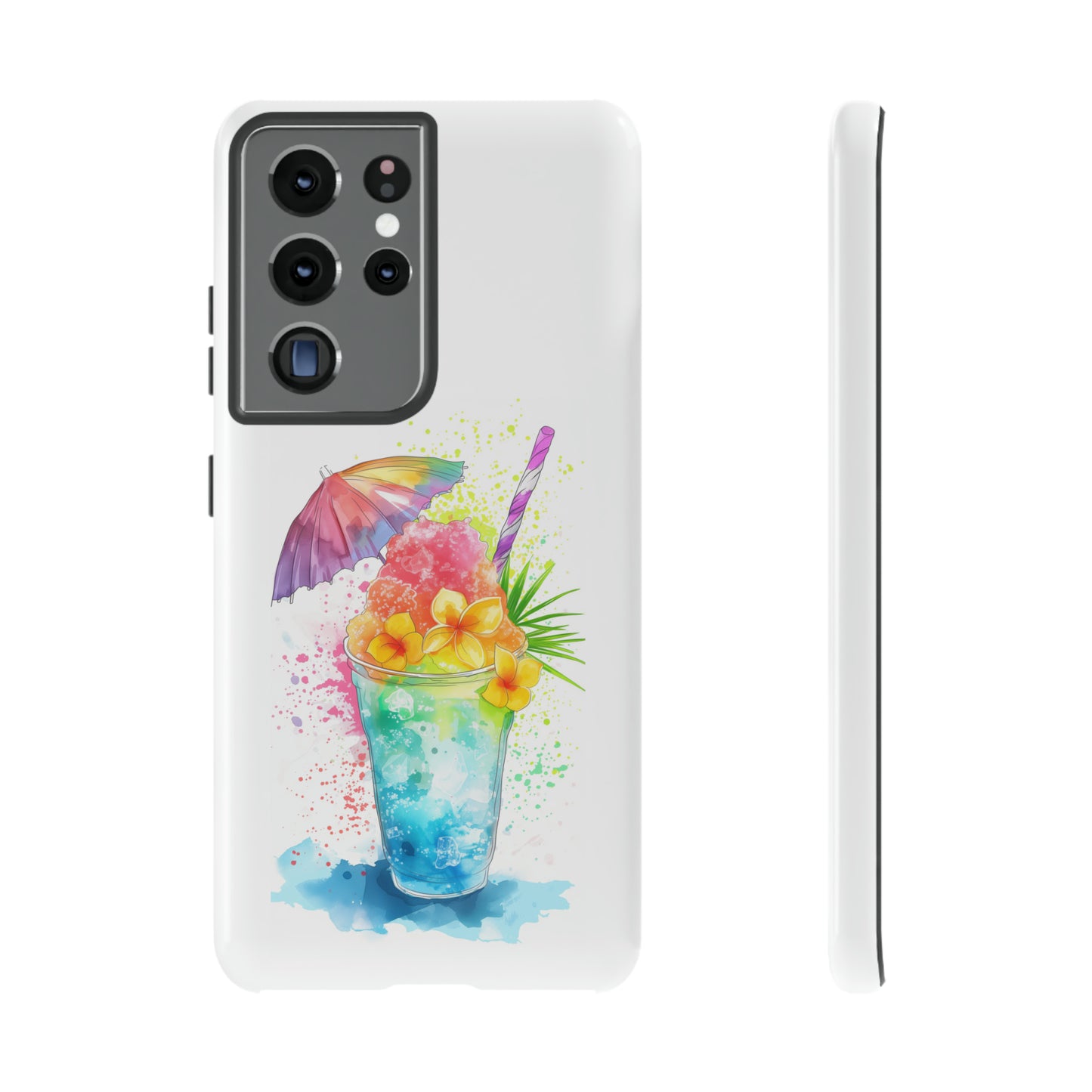 Shave Ice Plumerias Hawaiian Tropical Phone Case, 808, Island Tropics, Wireless Compatible, Protective Cell Case iPhone, Samsung, Pixel