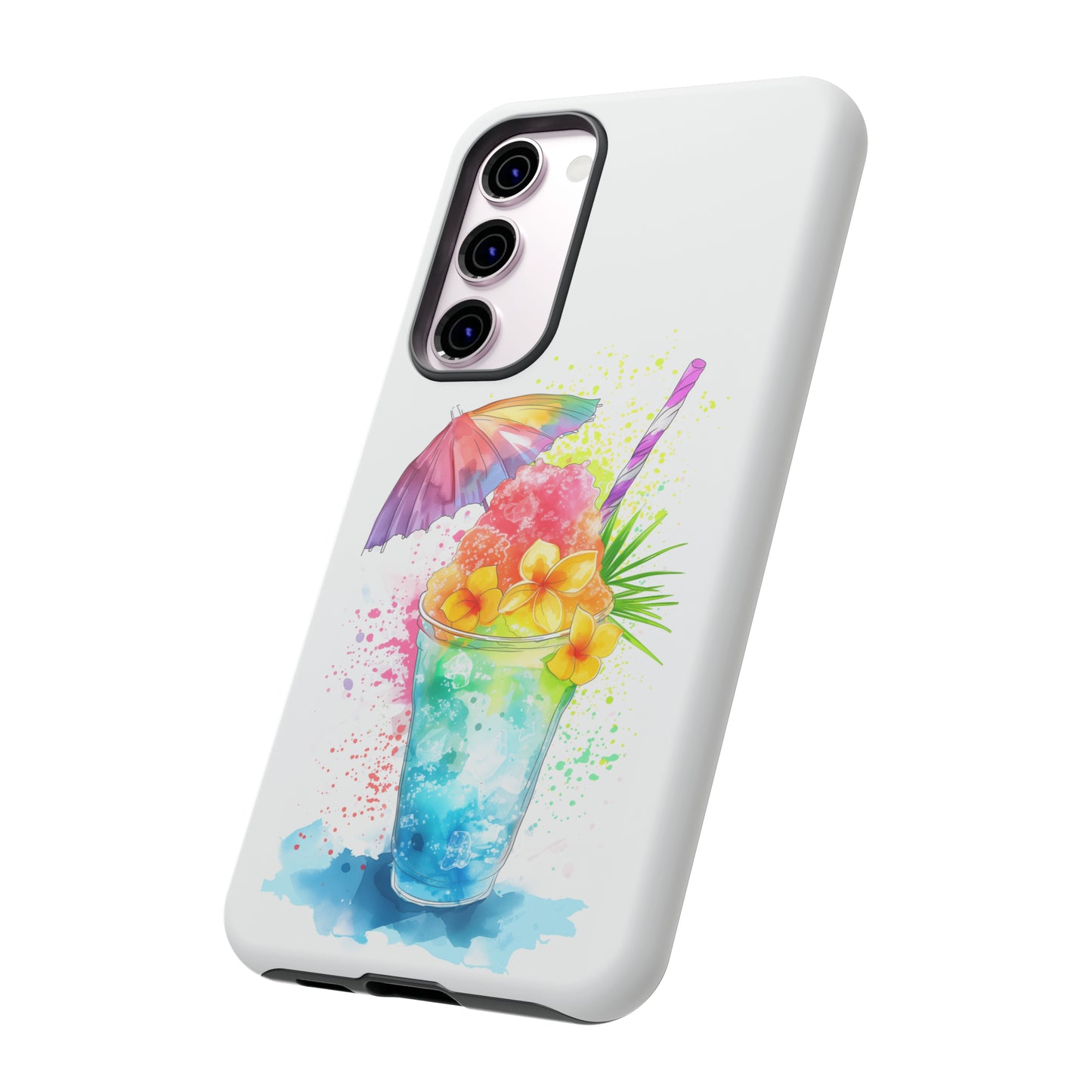 Shave Ice Plumerias Hawaiian Tropical Phone Case, 808, Island Tropics, Wireless Compatible, Protective Cell Case iPhone, Samsung, Pixel