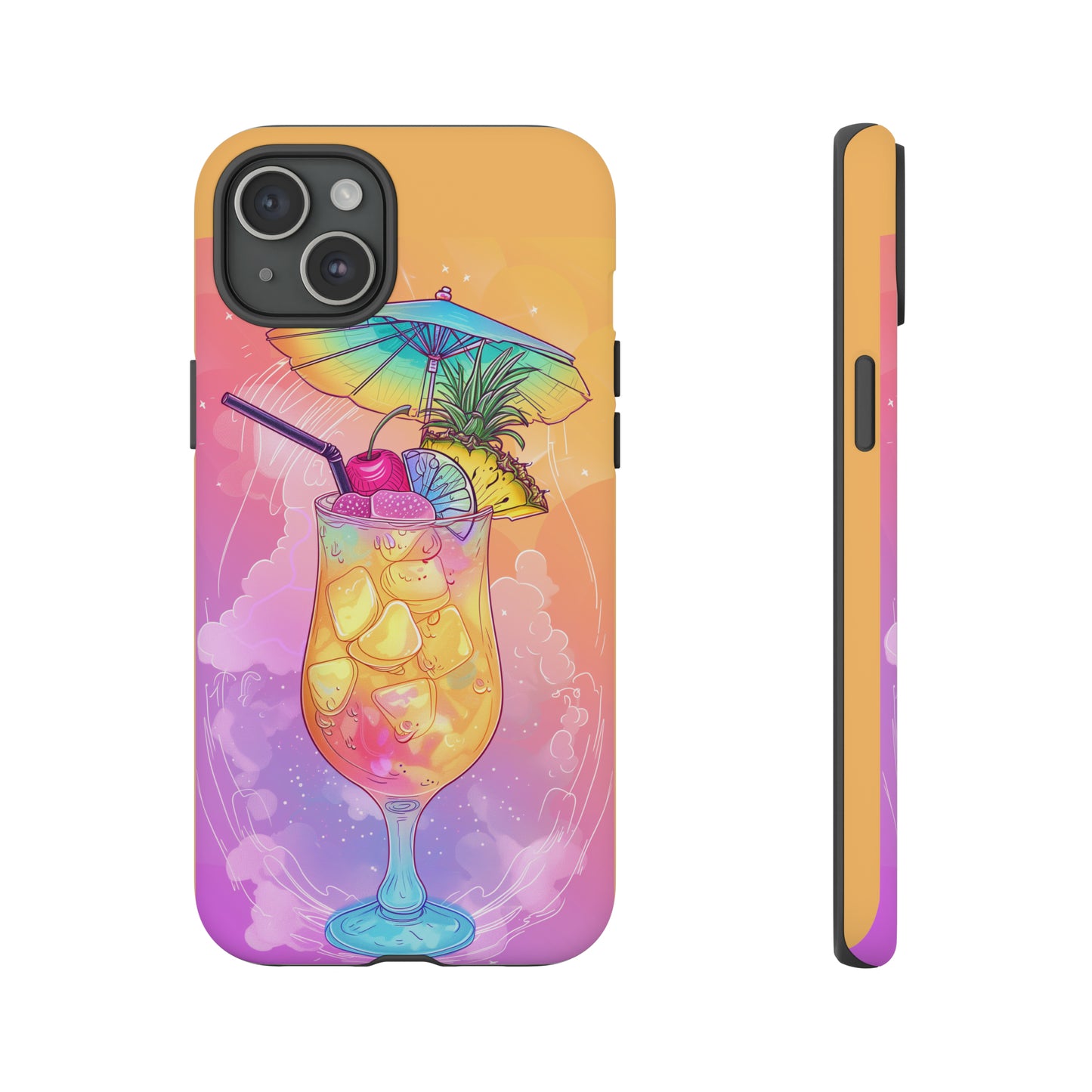 Pina Colada Cocktail Hawaiian Tropical Phone Case, Island Tropics, Wireless Compatible, Protective Cell Phone Case iPhone, Samsung, Pixel