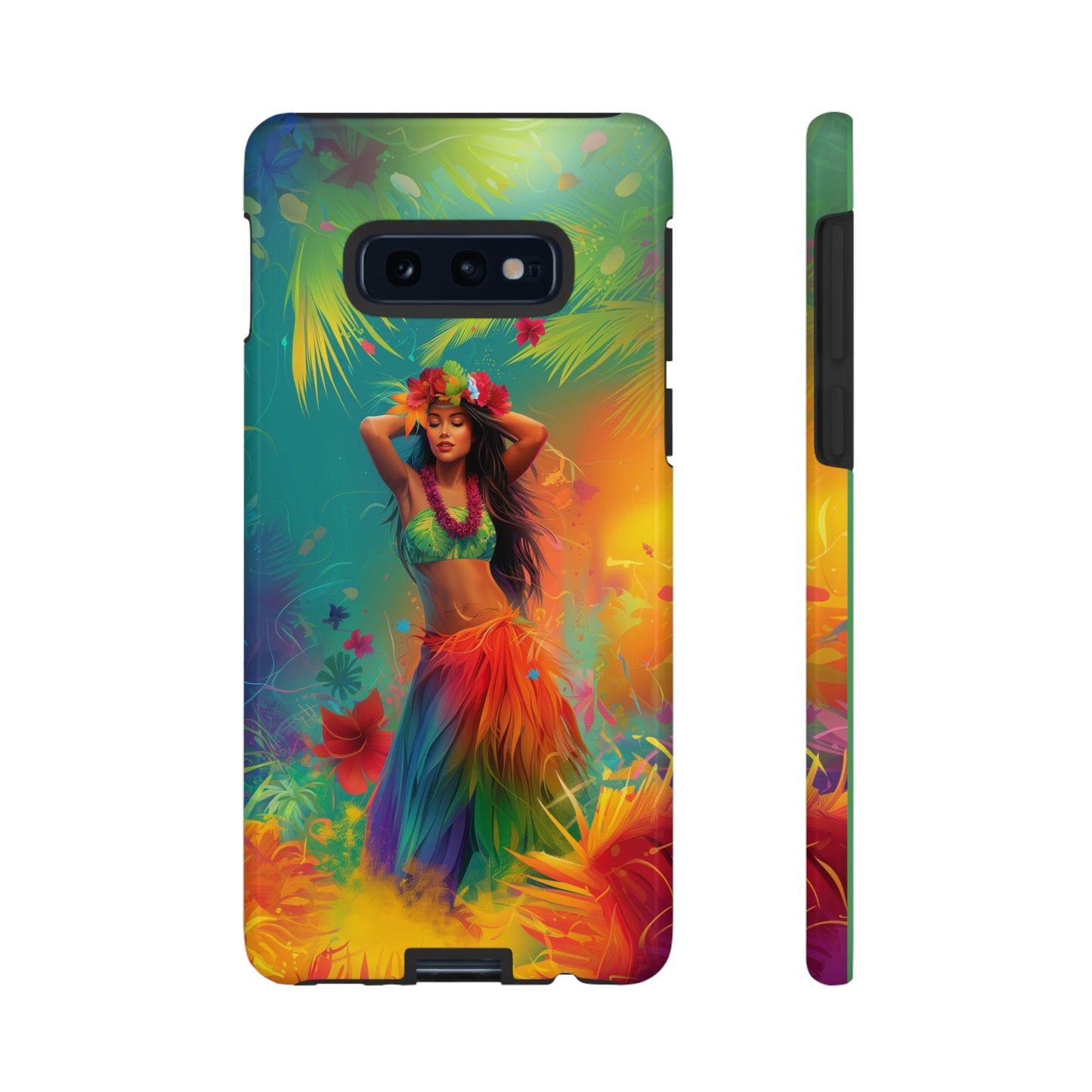 Hula Girl Hawaiian Phone Case, Tropical, Hibiscus, Wireless Compatible, Protective Cell Phone Case for iPhone, Samsung, Pixel phones