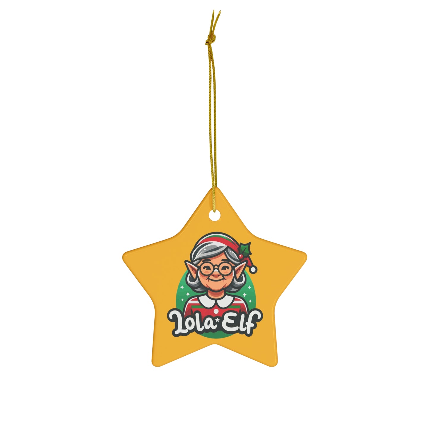 Lola Elf Ceramic Ornament, 4 Shapes