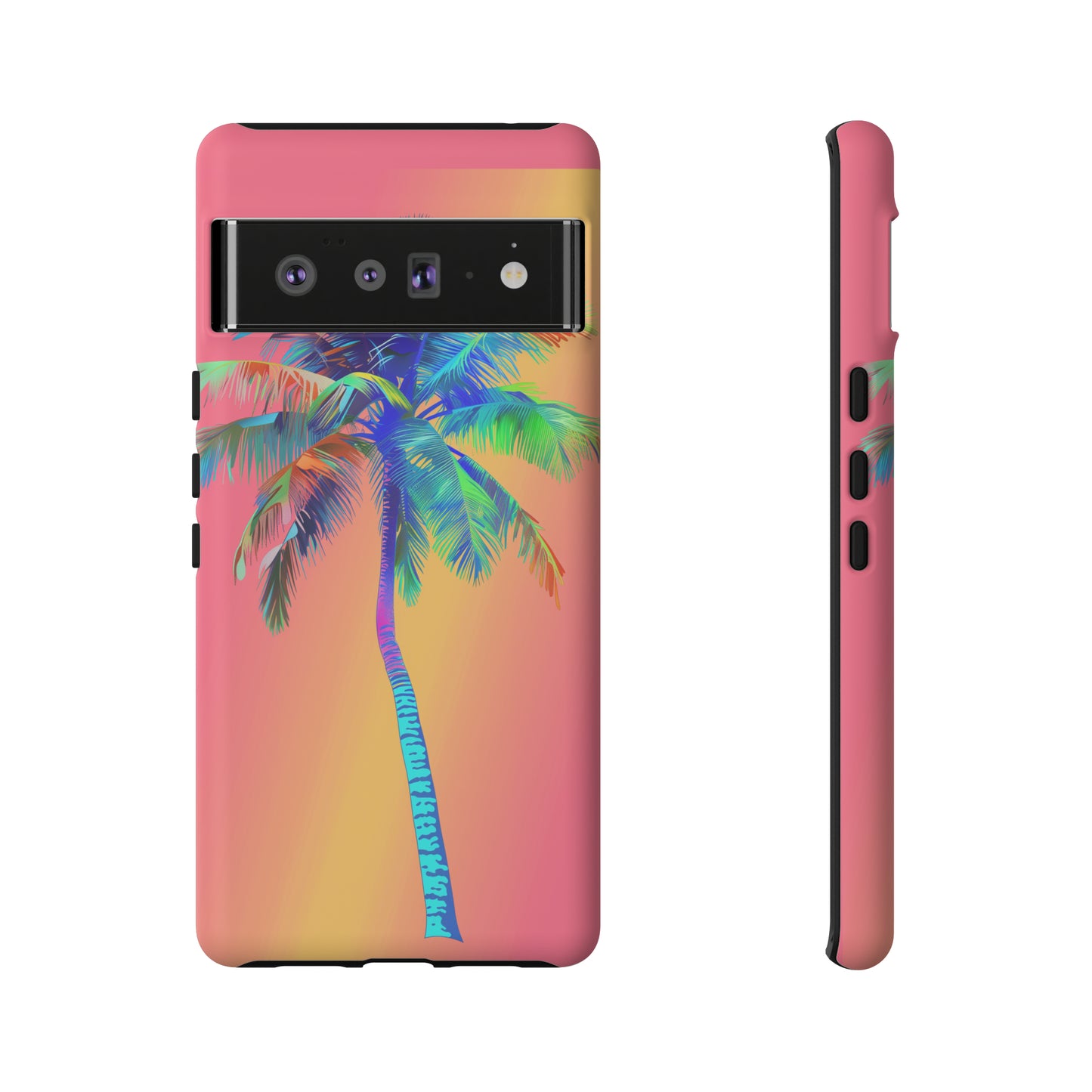 Palm Tree Pink Hawaiian Tropical Phone Case, 808, Island Tropics, Wireless Compatible, Protective Cell Phone Case for iPhone, Samsung, Pixel