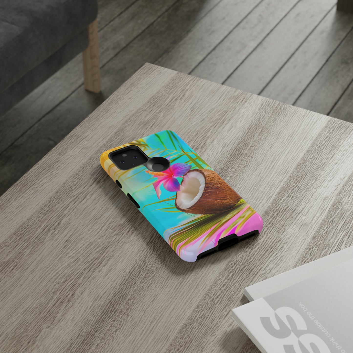 Coconut Colorful Hawaiian Tropical Phone Case, 808, Island Tropics, Wireless Compatible, Protective Cell Phone Case iPhone, Samsung, Pixel