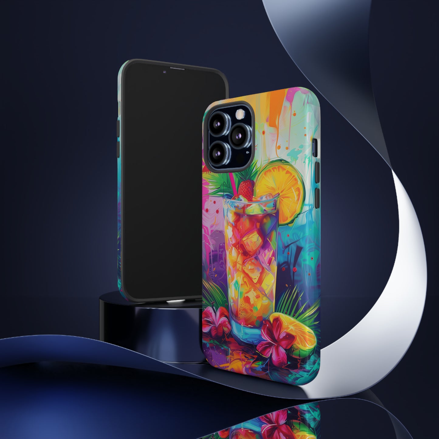 Mai Tai Cocktail Hawaiian Tropical Phone Case, 808, Island Tropics, Wireless Compatible, Protective Cell Phone Case iPhone, Samsung, Pixel