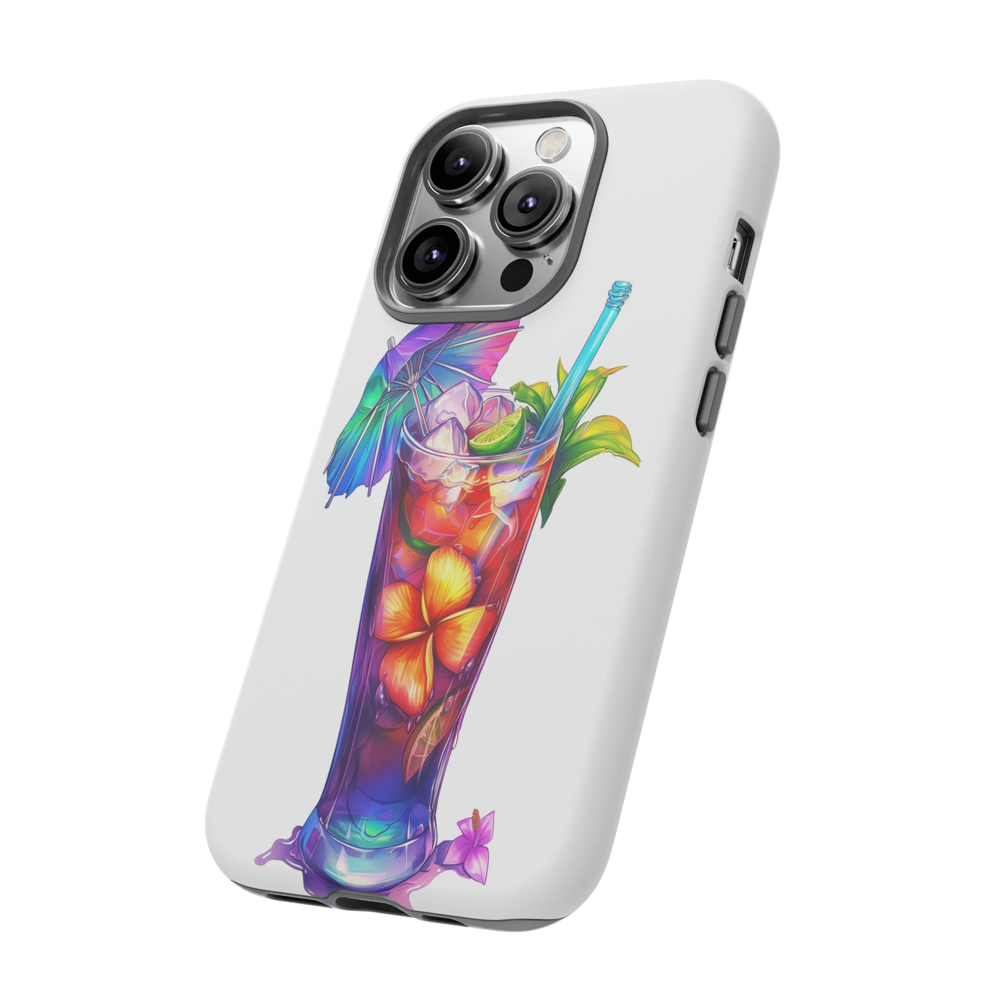 Mai Tai Cocktail Hawaiian Tropical Phone Case, 808, Island Tropics, Wireless Compatible, Protective Cell Phone Case iPhone, Samsung, Pixel