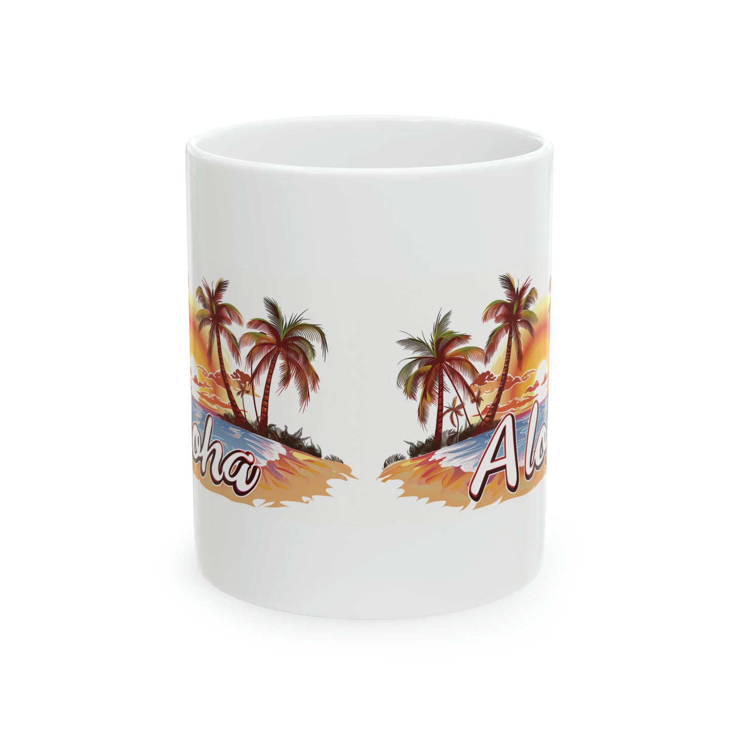 Aloha Sunset Orange Haze Dreamy Hawaiian Ceramic Mug 11oz, Hawaii Mug, HI Mug, Aloha Mug, 808 Mug, Island Mug, Tropical Mug, Coffee Mug