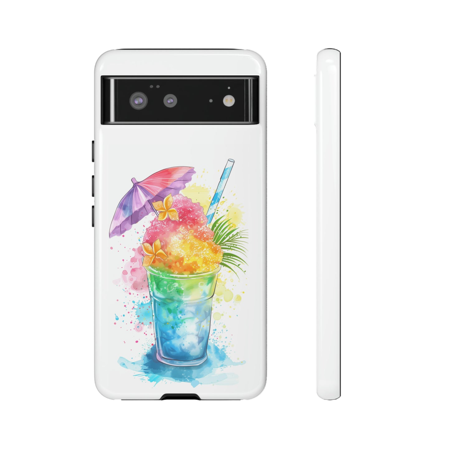 Shave Ice Plumeria Hawaiian Tropical Phone Case, 808, Island Tropics, Wireless Compatible, Protective Cell Phone Case iPhone, Samsung, Pixel